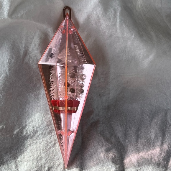 MCM Vintage Jewel Brite Ornaments Reflective Geometric Diorama Trees Pastels x5 - Picture 5 of 17